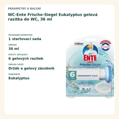 WC-Ente Frische-Siegel Eukalyptus gelová razítka do WC, 36 ml