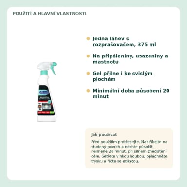 Dr. Beckmann čistič trouby a grilu Power-Gel, 375 ml