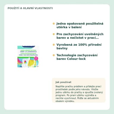 Dr. Beckmann opakovaně použitelná utierka na zachycení barev, 1 ks