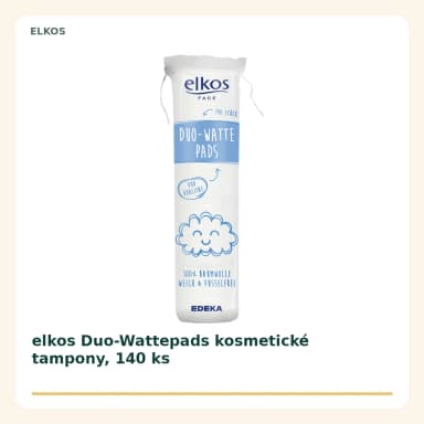elkos Duo-Wattepads kosmetické tampony, 140 ks