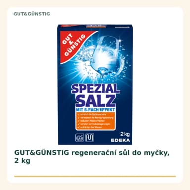 GUT&GÜNSTIG regenerační sůl do myčky, 2 kg