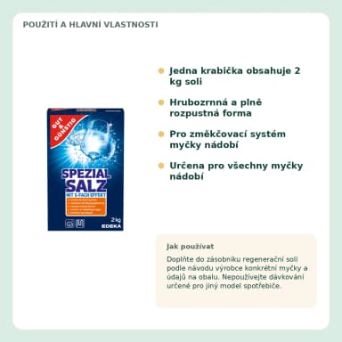GUT&GÜNSTIG regenerační sůl do myčky, 2 kg