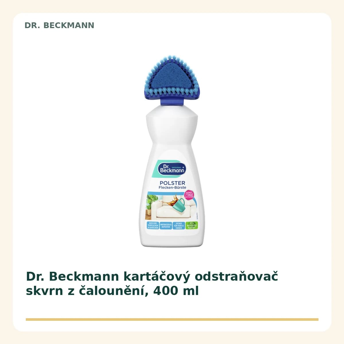 Dr. Beckmann kartáčový odstraňovač skvrn z čalounění, 400 ml