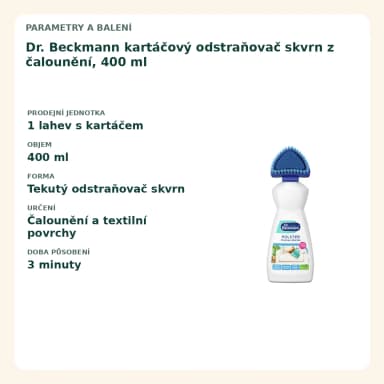 Dr. Beckmann kartáčový odstraňovač skvrn z čalounění, 400 ml