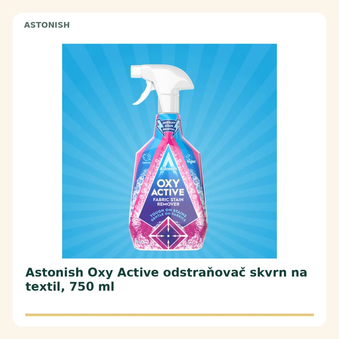 Astonish Oxy Active odstraňovač skvrn na textil, 750 ml