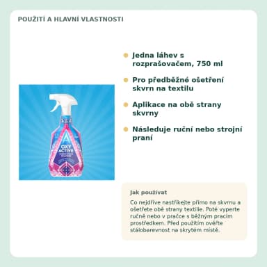 Astonish Oxy Active odstraňovač skvrn na textil, 750 ml