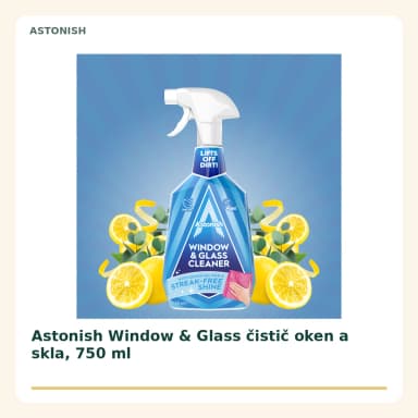 Astonish Window & Glass čistič oken a skla, 750 ml