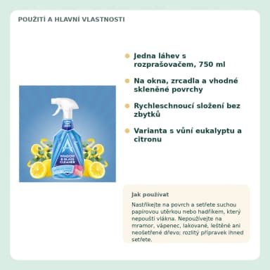 Astonish Window & Glass čistič oken a skla, 750 ml