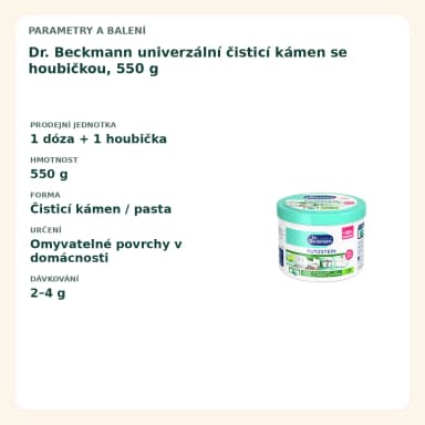 Dr. Beckmann univerzální čisticí kámen se houbičkou, 550 g