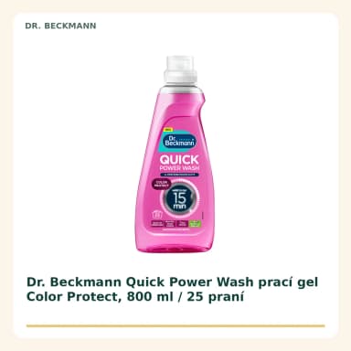 Dr. Beckmann Quick Power Wash prací gel Color Protect, 800 ml / 25 praní
