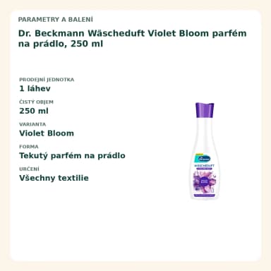 Dr. Beckmann Wäscheduft Violet Bloom parfém na prádlo, 250 ml