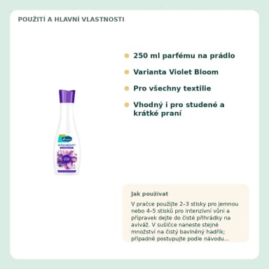 Dr. Beckmann Wäscheduft Violet Bloom parfém na prádlo, 250 ml