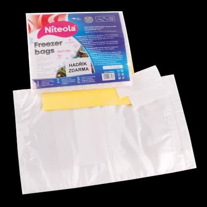 Sáčky k zamr. potravin, HDPE, vel.č.:1, 20x30cm/17µ, 40+10ks/blok