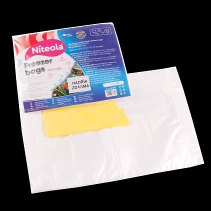 Sáčky k zamr. potravin, HDPE, vel.č.:2, 25x35cm/17µ, 40+10ks/blok