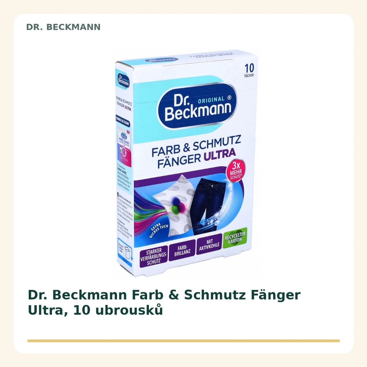 Dr. Beckmann Farb & Schmutz Fänger Ultra, 10 ubrousků