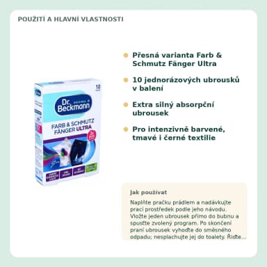 Dr. Beckmann Farb & Schmutz Fänger Ultra, 10 ubrousků