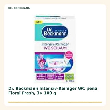 Dr. Beckmann Intensiv-Reiniger WC pena Floral Fresh, 3× 100 g