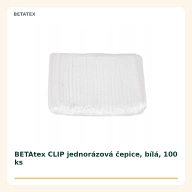 BETAtex CLIP jednorázová čepice, biela, 100 ks