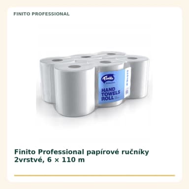 Finito Professional papierové ručníky 2vrstvé, 6 × 110 m