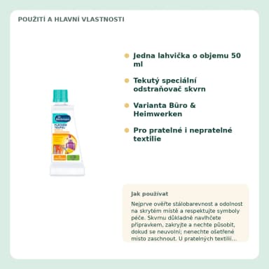Dr. Beckmann Fleckenteufel Büro & Heimwerken odstraňovač skvrn, 50 ml