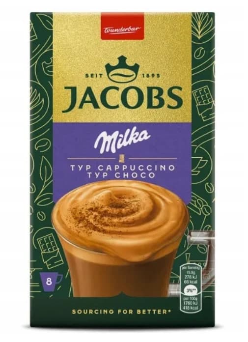 Jacobs Choco Cappuccino s čokoládou Milka, 400 g