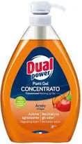 Prostředek na mytí nádobí gel koncentrát s jablečným octem Dual Power 1 l