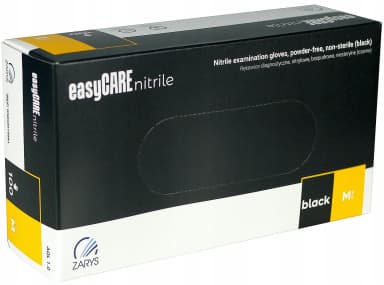Zarys Easycare nitrilové rukavice černé M, 100 ks