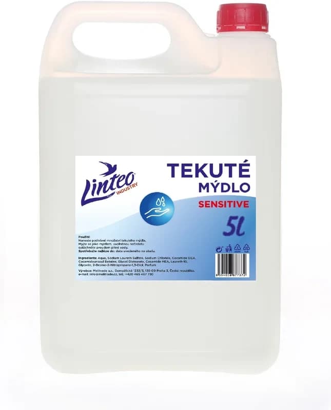 Tekuté mýdlo LINTEO Sensitive 5 l, bílé