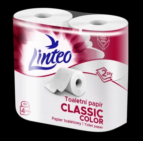 Toaletní papír Linteo Classic Color růžový, 2vrstvý, 4 role