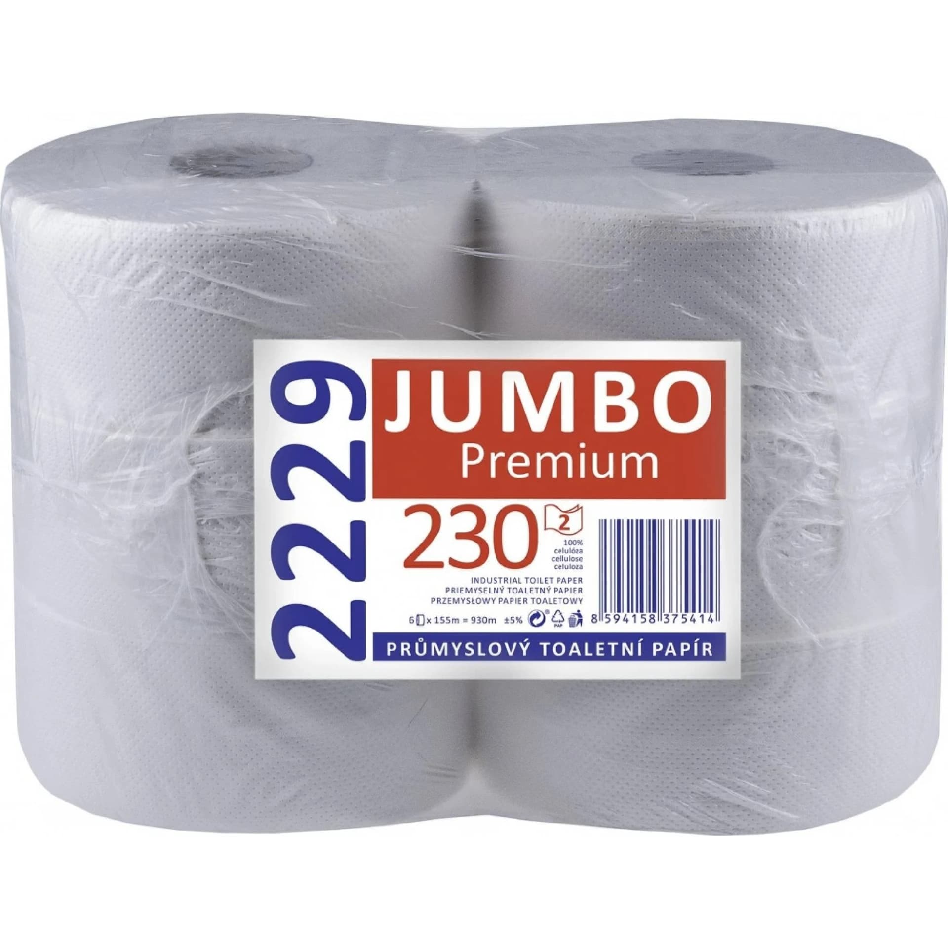 JUMBO Premium 230 toaletní papír, 2vrstvá celulóza, 6 ks