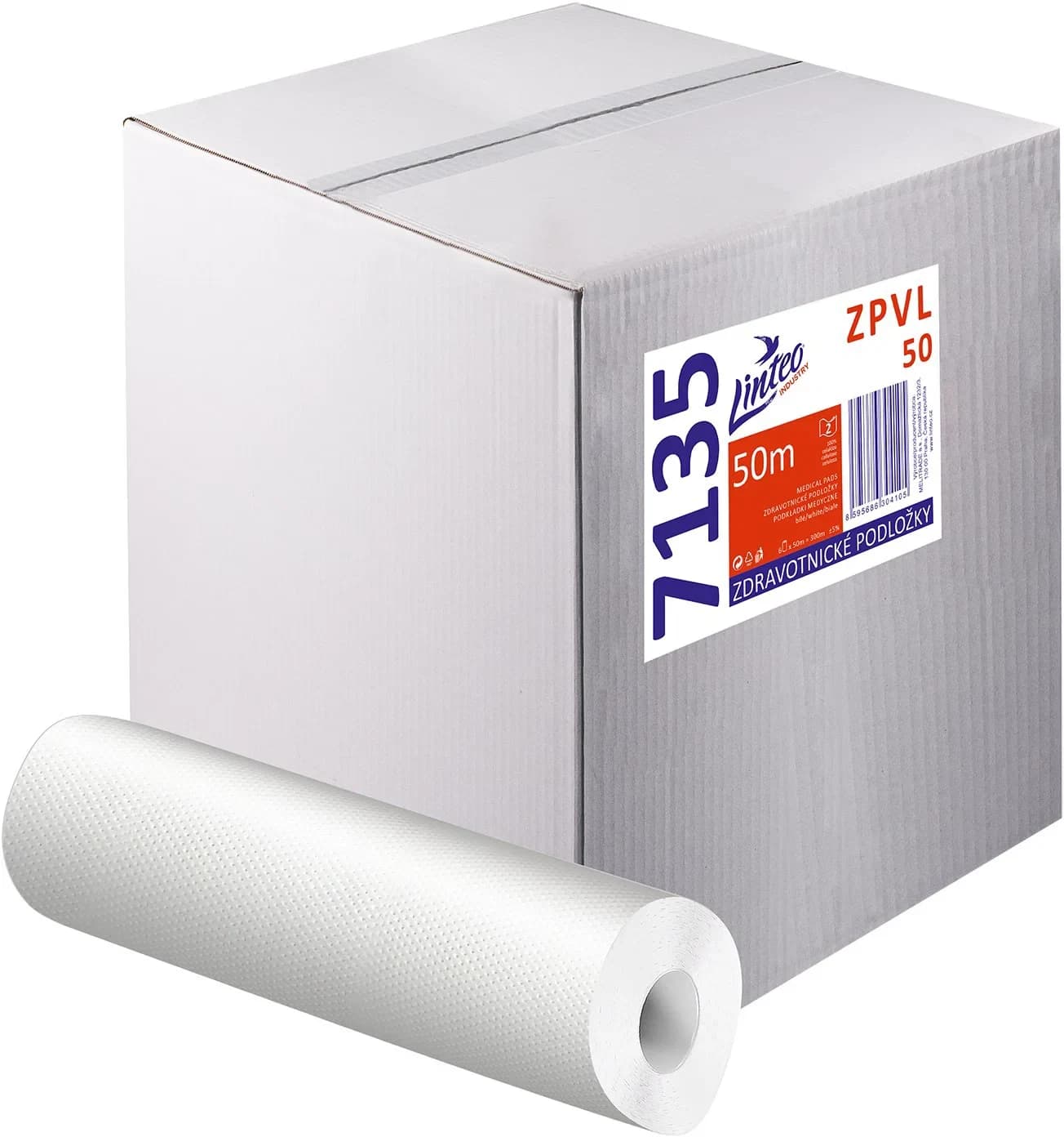 6x Zdravotnická podložka ZPVL 50 cm × 50 m, 2vrstvá celulóza