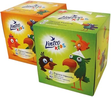 Linteo Kids papierové kapesníky, 2vrstvé, 80 ks