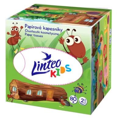 Linteo Kids papierové kapesníky, 2vrstvé, 80 ks