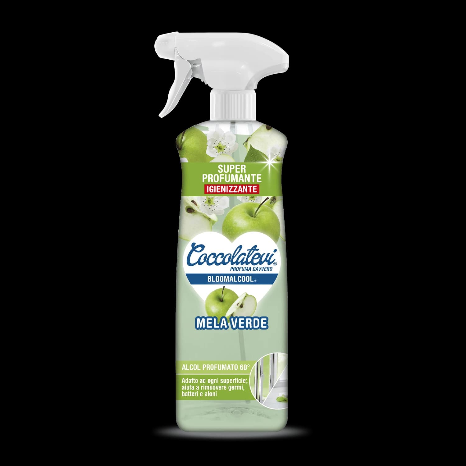 Coccolatevi BloomAlcool univerzálne čistič Zelené jablko, 750 ml