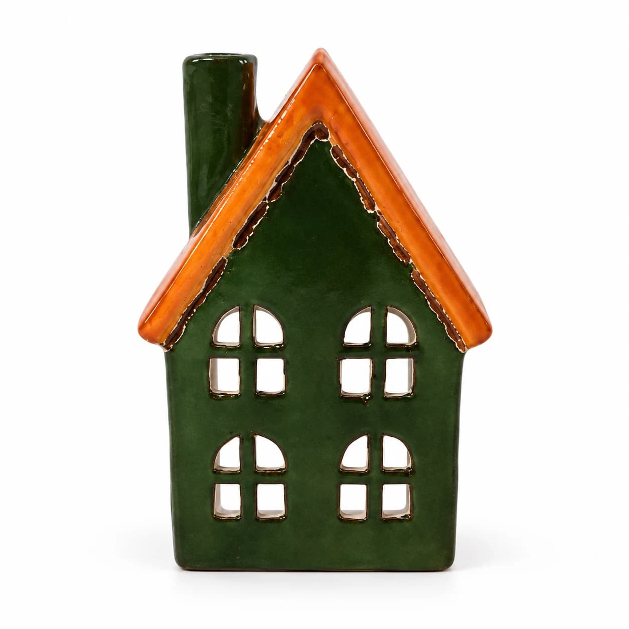 Keramický domeček na čajovou svíčku RS227232A, 16,5 cm