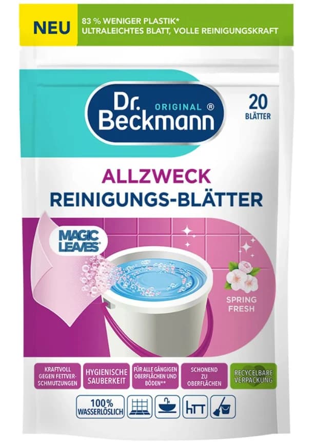 Dr. Beckmann Magic Leaves univerzální čisticí listy Spring Fresh, 20 ks