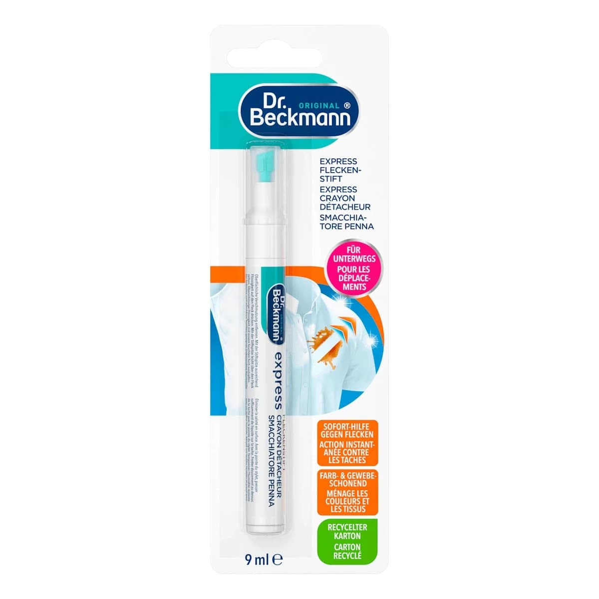 Dr. Beckmann Express odstraňovač skvrn v tyčince, 9 ml