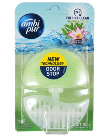 Ambi Pur WC záveska Bamboo & Lotus 5v1, 55 ml