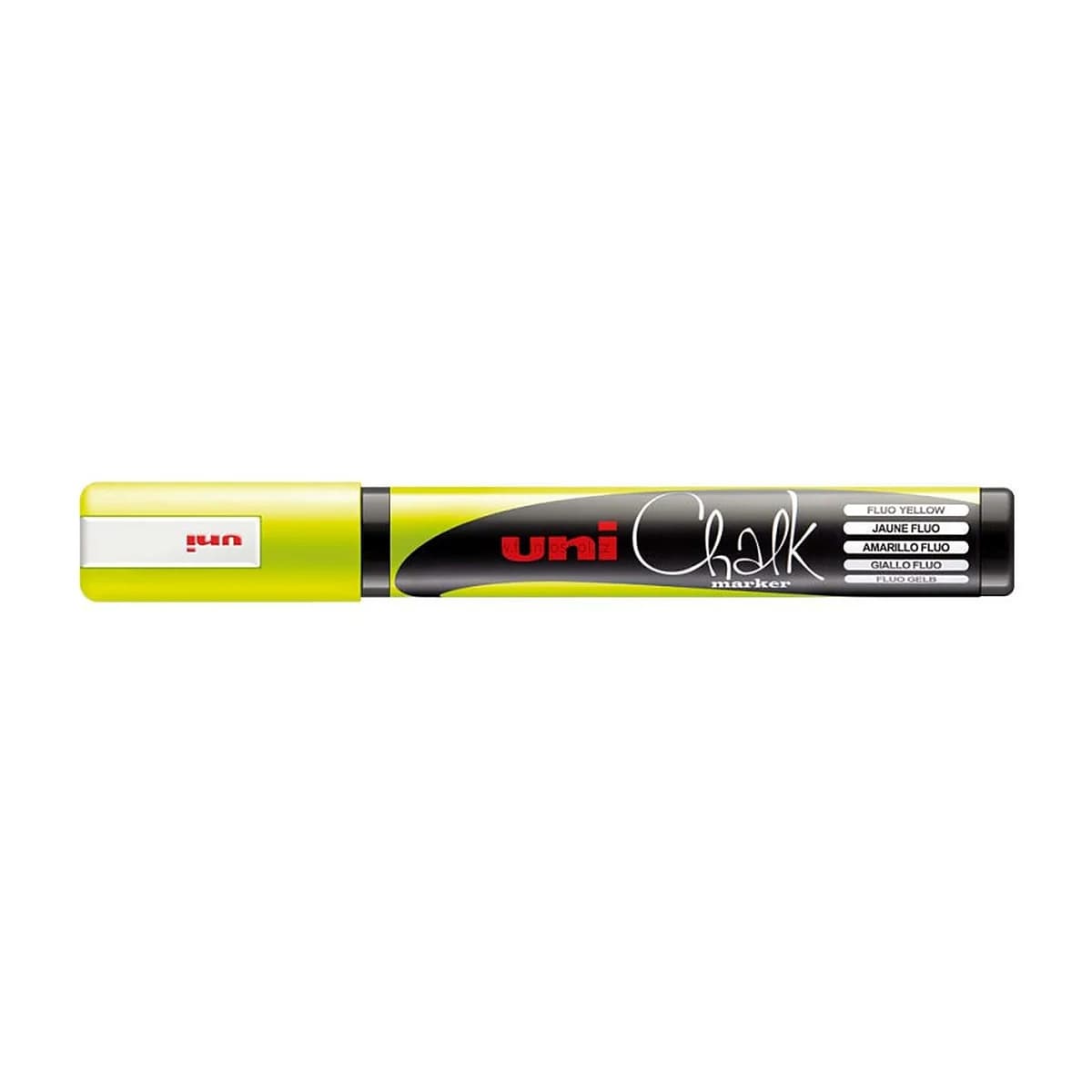 UNI Chalk Marker PWE-5M křídový popisovač 1,8 až 2,5 mm, fluo žlutý