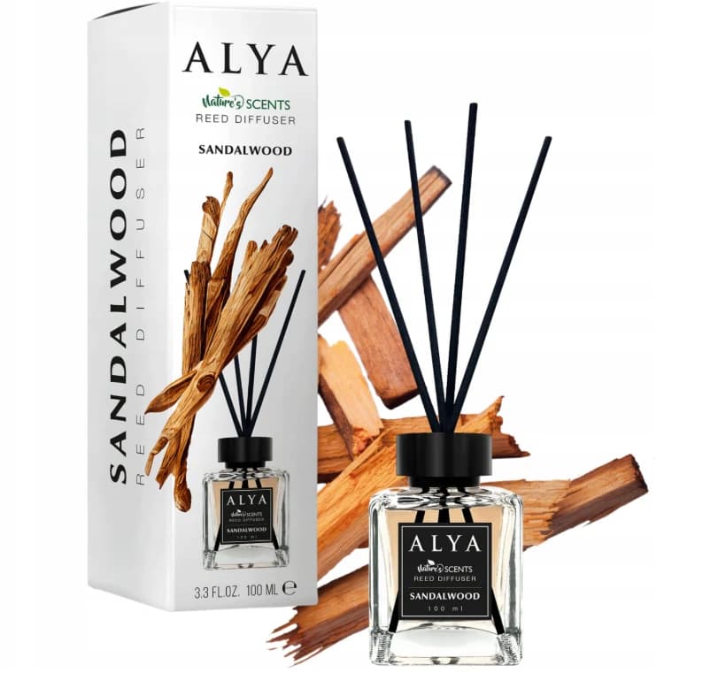 ALYA tyčinkový aroma difuzér Sandalwood, 100 ml