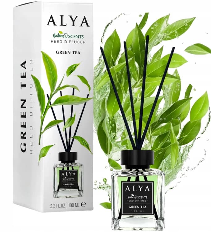 ALYA tyčinkový aroma difuzér Green Tea, 100 ml