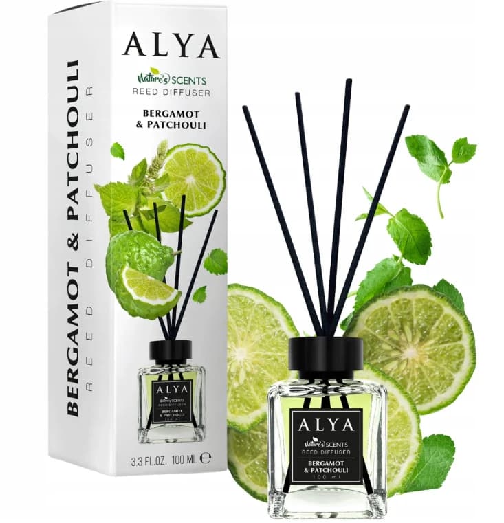 ALYA tyčinkový aroma difuzér Bergamot & Patchouli, 100 ml