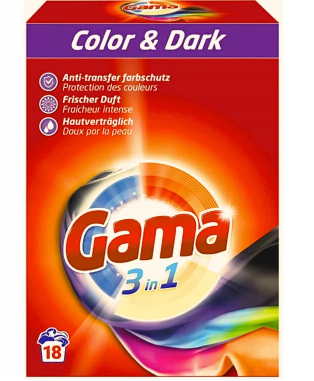 Gama Color & Dark prací prášek, 1,08 kg / 18 praní