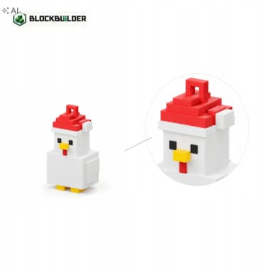 Slepička vánoční ozdoba na stromeček kostková 6 cm BLOCKBUILDER