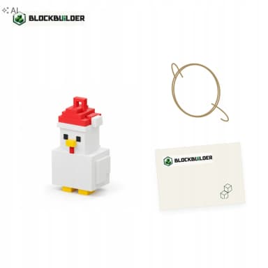 Slepička vánoční ozdoba na stromeček kostková 6 cm BLOCKBUILDER