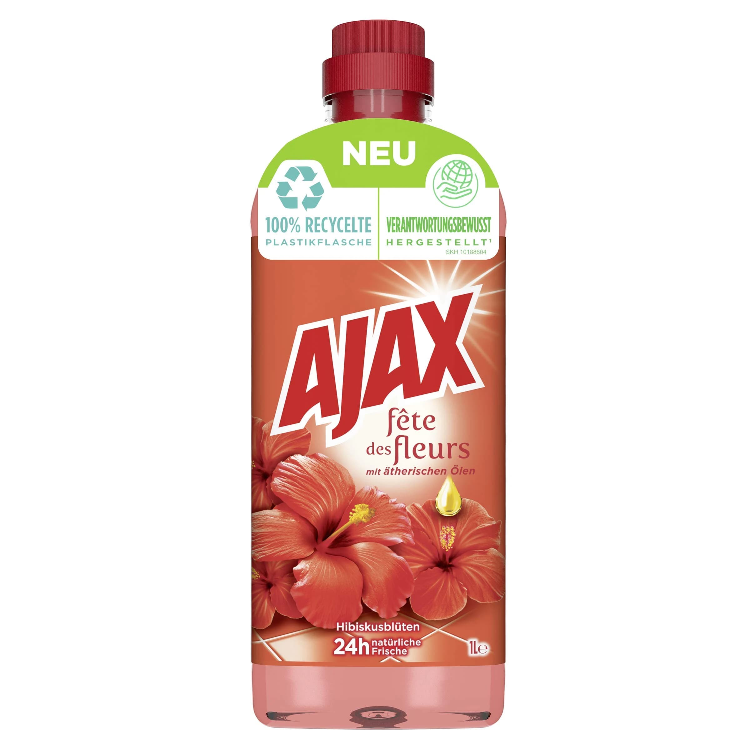 Ajax univerzálne čistič na podlahy s vôňou ibišku, 1 l
