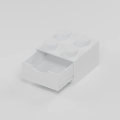BlockBuilder úložný box se zásuvkou 2×2, bílá