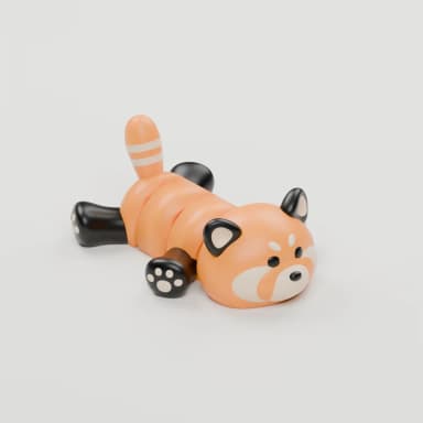 BLOCKBUILDER Panda červená, kloubová figurka
