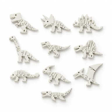 BLOCKBUILDER Dino Bones L, sada 10 pravěkých figurek