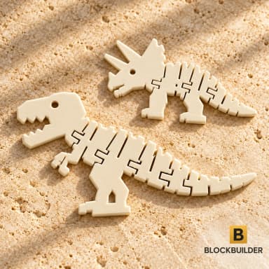 Dino Bones L, sada 10 kloubových figurek dinosaurů BLOCKBUILDER